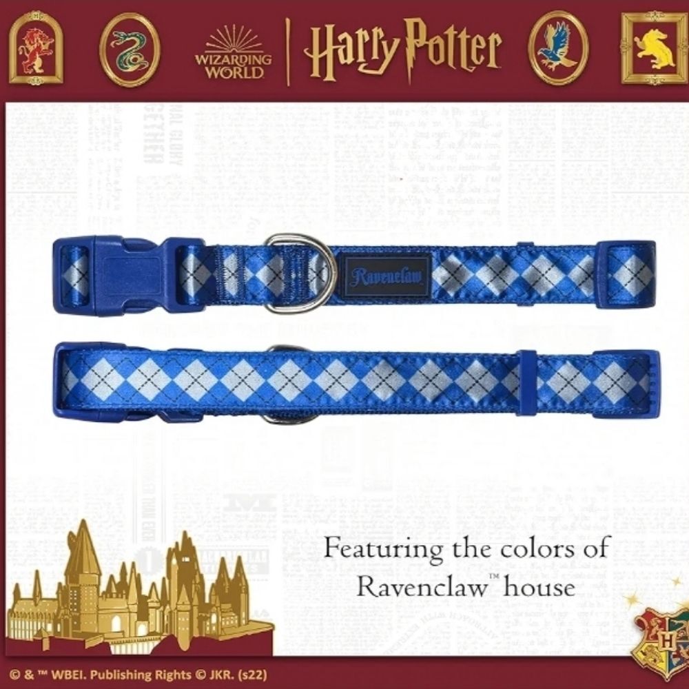 Harry Potter NWT Blue Ravenclaw Argyle/Lattice Dog Collar Size Small 10-14in 🐈